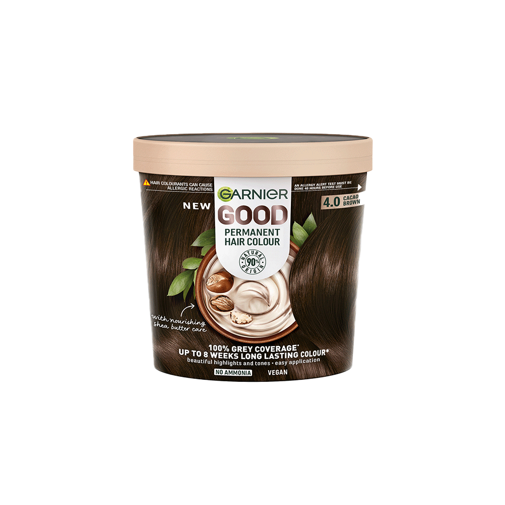 Garnier GOOD Permanent Hair Dye, Shade 4.0 Cacao Brown